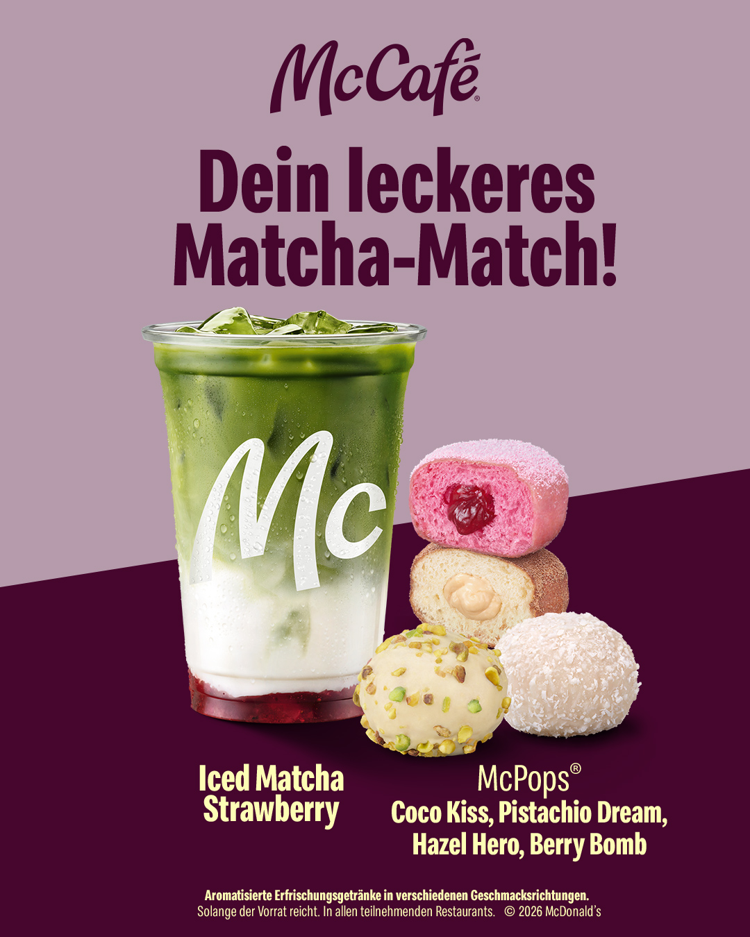 Iced Latte Matcha Strawberry & McPops Beitragpost