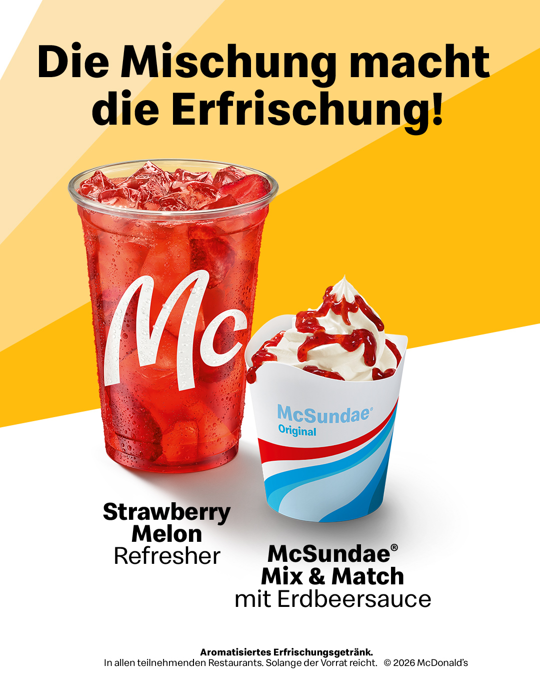 Strawberry Melon Refresher & McFlurry mit Erdbeersauce Beitragpo